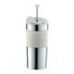 BODUM TRAVEL PRESS Mug à piston en inox double paroi 0.35 l Blanc Crème
