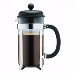 Bodum Caffettiera, 1,8 L, Noir, 8 tasses, Verre, Plastique, Acier inoxydable, Verre, Métal, 106 mm