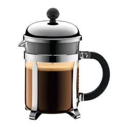 Bodum Chambord Noir, Acier inoxydable, Transparent