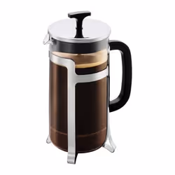 Bodum Jesper, 1 L, Noir, Acier inoxydable, Transparent, 8 tasses, Verre, Plastique, Acier inoxydable, Verre, 165 mm
