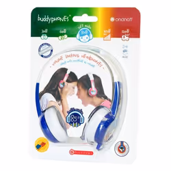 BuddyPhones 0727542484302, Avec fil, 20 - 20000 Hz, Musique, 109 g, Écouteurs, Bleu, Blanc