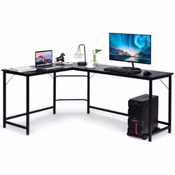 À propos de cet article 【Bureau en forme de L】Cette table est en forme de L, ce qui pourra économiser mieux de l’ espace de v ...