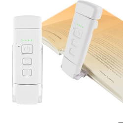 Qumox Lampe de Lecture3 Modes de Couleur & 5 Niveaux de Luminosité Réglables 9 LEDs pour Livres au Lit Livre Protection Yeux