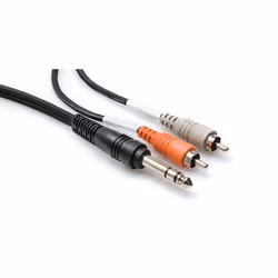 Hosa Technology TRS-202, 6,35 mm, Mâle, 2 x RCA, Mâle, 2 m, Multicolore