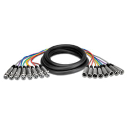 Hosa Technology XLR-803 câble audio 3 m 8 x XLR (3-pin) Multicolore