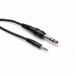 Hosa Technology CMS-105, 3,5mm, Mâle, 6,35 mm TRS, Mâle, 1,52 m, Noir