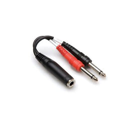 Hosa Technology YPP-136 câble audio 2 x 3.5mm 6,35 mm TRS Noir, Rouge, Blanc