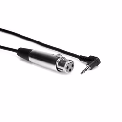 Hosa Technology XVM-110F, XLR (3-pin), Femelle, TRS 3,5 mm, Mâle, 3 m, Noir