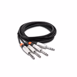Hosa Technology HSS-010X2, 2x 6.35 mm TRS, Mâle, 2x 6.35 mm TRS, Mâle, 3 m, Noir