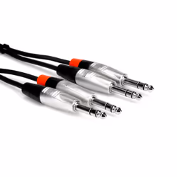 Hosa Technology HSS-010X2 câble audio 3 m 2x 6.35 mm TRS Noir