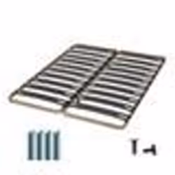 Sommier à lattes + pieds 140x190 C310 - 20 lattes bois - Fabrication française