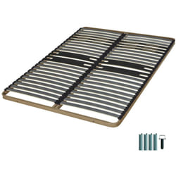Ebac Literie - Sommier à lattes + pieds 140x190 C322 - 44 lattes bois - Fabrication française