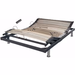 INFO LIT ELECTRIQUE 140X190 Composition : Sommiers + 4 pieds métal chromé hauteur 15 cm Structure : Structure interne multipl ...
