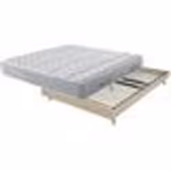 Matelas + sommier 140x190 Mousse - Maryland - Soutien ferme - Sommier démonté - Chêne