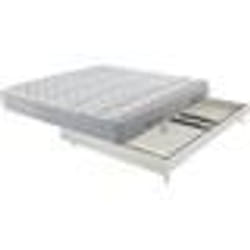 Matelas + sommier 160x200 Mousse - Maryland - Soutien ferme - Sommier démonté - Blanc