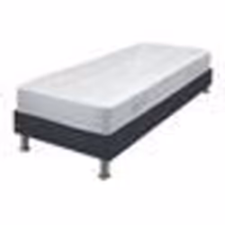 Matelas + sommier tapissier 80x190 Mousse - Melior - Soutien ferme - Gris