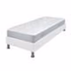 Matelas + sommier tapissier 90x190 Mousse - Melior - Soutien ferme - Blanc