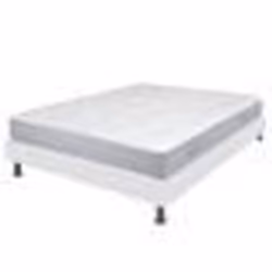 Matelas + sommier tapissier 120x190 Mousse - Melior - Soutien ferme - Blanc