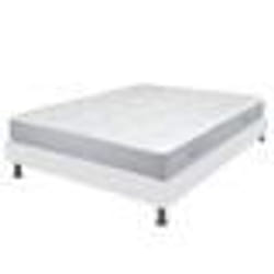 Matelas + sommier tapissier 120x190 Mousse - Melior - Soutien ferme - Blanc