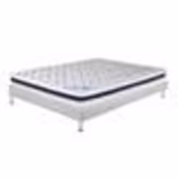Matelas + sommier tapissier 140x200 Mousse - Melior - Soutien ferme - Blanc