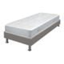 Matelas + sommier tapissier 90x190 Mousse - Melior - Soutien ferme - Simili taupe