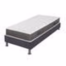 Matelas + sommier tapissier 90x190 Ressorts - Rubis - Soutien très ferme - Gris