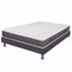 Matelas + sommier tapissier 140x190 Ressorts - Rubis - Soutien très ferme - Gris