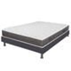 Matelas + sommier tapissier 140x190 Ressorts - Rubis - Soutien très ferme - Gris
