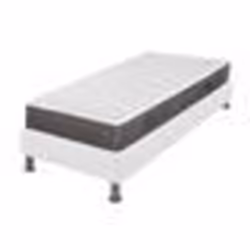 Matelas + sommier tapissier 90x190 Ressorts - Rubis - Soutien très ferme - Blanc