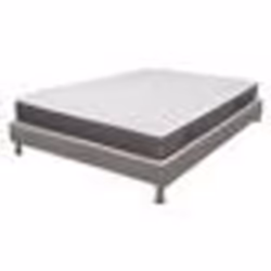 Matelas et sommier 140x190 Ressorts - Rubis - Soutien très ferme - Simili taupe