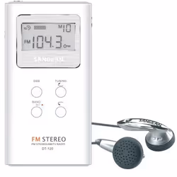Sangean DT-120, Portable, Numérique, 87,5 - 108 MHz, 520 - 1710 kHz, LCD, 3,5 mm