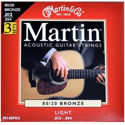 Martin & Co. M140PK3, Guitare, Acier bronzé, Acoustique, 18 pièce(s)