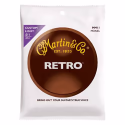 Martin Retro MM11 Custom Light 11-52 Cordes guitare folk acoustique