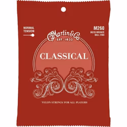 Martin M260 - Jeu de cordes Standard guitare classique à boule - Tension normale