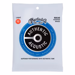 Martin MA540 - Jeu de cordes guitare acoustique - Authentic SP Phosphore bronze - Light 12-54