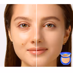 Maquillage solaire compact rechargeable SPF30 #Beige foncé