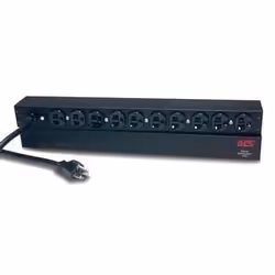 APC Rack PDU, Basic, 1U, 20A, 120V, Noir, NEMA 5-20P, 10x NEMA 5-20R, 3,66 m, cUL Recognized,CSA,UL 1363,UL Recognized, RoHS, ...
