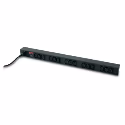 APC RACK PDU BASIC ZERO U 10A 230V, Basique, 0U, Monophasé, verticale, Noir, 15 sortie(s) CA