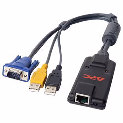 APC KVM-USBVMCAC, Noir, 2x USB2.0 A, VGA, RJ45, Mâle/Femelle, 140 g, USB2.0 A, VGA, RJ45