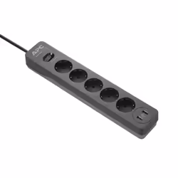 APC PME5U2B-GR protection surtension Noir 5 sortie(s) CA 230 V 1,52 m