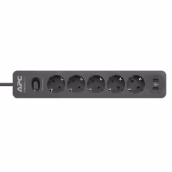 APC PME5U2B-GR protection surtension Noir 5 sortie(s) CA 230 V 1,52 m