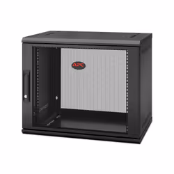 APC NetShelter WX 9U Single Hinged Wall-mount Enclosure 400mm Deep., Rack monté sur le mur, 9U, 90 kg, Noir