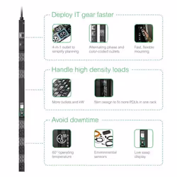APC NetShelter Rack PDU Advanced unité de distribution d'énergie 48 sortie(s) CA 0U Noir - Vue supplémentaire 10