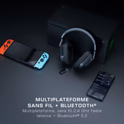 Turtle Beach Casque gaming amplifié multiplateforme sans fil Stealth 600 pour Xbox Series X|S, Xbox One, PC, Nintendo Switch et mobile - Bluetooth, 80 heures de batterie et microphone antibruit – Noir - Vue supplémentaire 8