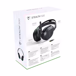 Turtle Beach Casque gaming sans fil Stealth 500 officiel pour Xbox Series X|S, Xbox One et fonctionne via Bluetooth avec les PC, la Switch et mobile - 40 heures de batterie, coussinets en mousse à mémoire de forme et microphone désactivable par basculement - Noir - Vue supplémentaire 19