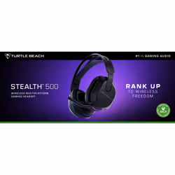 Turtle Beach Casque gaming sans fil Stealth 500 officiel pour Xbox Series X|S, Xbox One et fonctionne via Bluetooth avec les PC, la Switch et mobile - 40 heures de batterie, coussinets en mousse à mémoire de forme et microphone désactivable par basculement - Noir - Vue supplémentaire 21