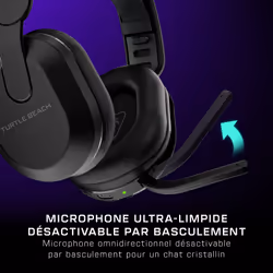 Turtle Beach Casque gaming sans fil Stealth 500 officiel pour Xbox Series X|S, Xbox One et fonctionne via Bluetooth avec les PC, la Switch et mobile - 40 heures de batterie, coussinets en mousse à mémoire de forme et microphone désactivable par basculement - Noir - Vue supplémentaire 9