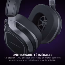 Turtle Beach Casque gaming amplifié multiplateforme sans fil Stealth 700 pour PS5, PS4, PC et mobile - Haut-parleurs 60 mm, microphone avec isolation acoustique par l'IA, Bluetooth, autonomie 80 heures, deux émetteurs - Noir - Vue supplémentaire 12