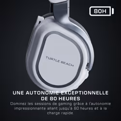 Turtle Beach Casque gaming amplifié multiplateforme sans fil Stealth 700 pour PS5, PS4, PC et mobile - Haut-parleurs 60 mm, microphone avec isolation acoustique par l'IA, Bluetooth, autonomie 80 heures, deux émetteurs - Blanc - Vue supplémentaire 11
