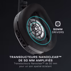Turtle Beach Casque gaming amplifié multiplateforme sans fil Stealth 600 pour PS5, PS4, PC, Nintendo Switch et mobile - Bluetooth, 80 heures de batterie, microphone antibruit désactivable par basculement et écouteurs de 50 mm - Noir - Vue supplémentaire 12